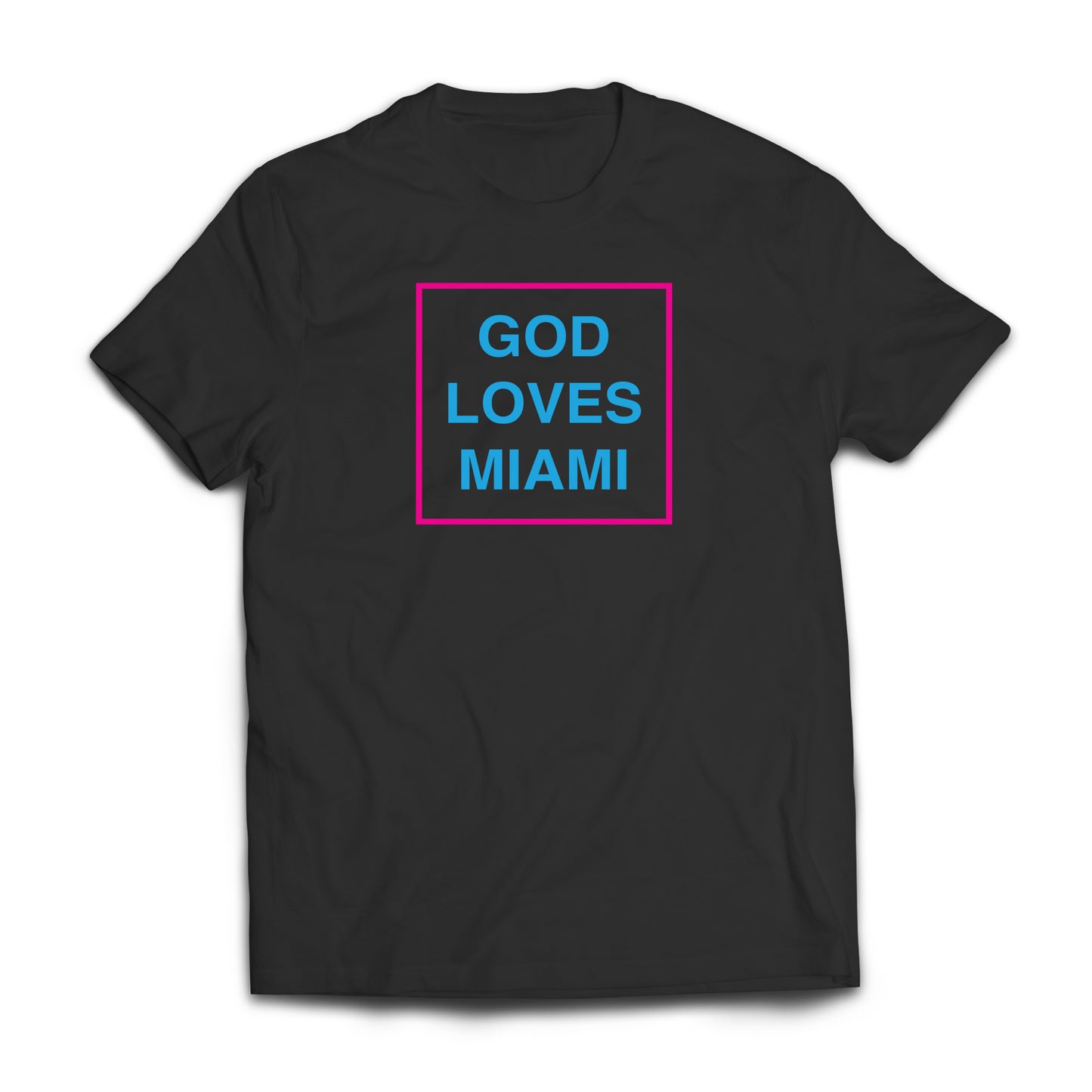 GOD LOVES MIAMI T-SHIRT (BLACK)