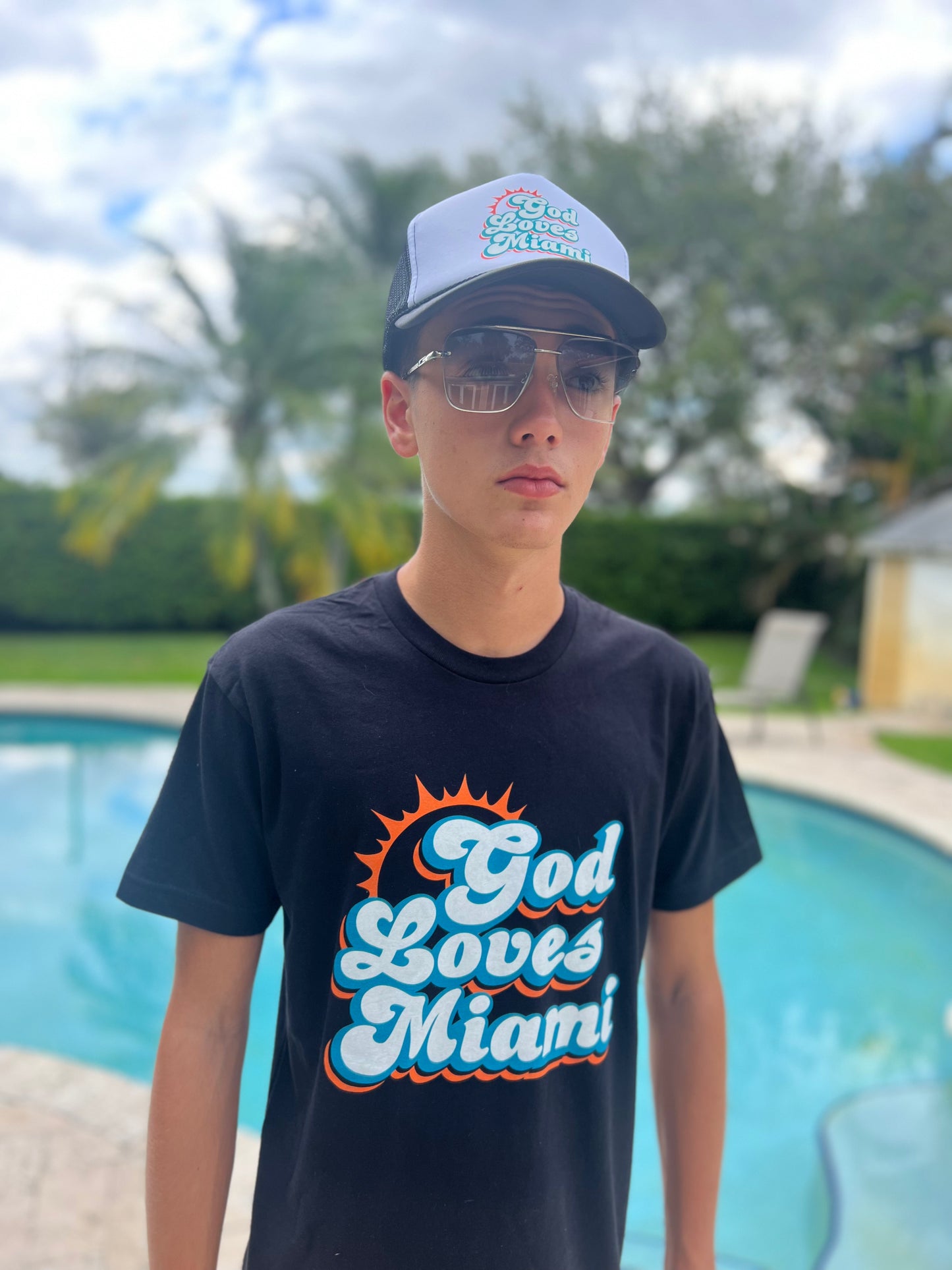 God Loves Miami Fins T-Shirt